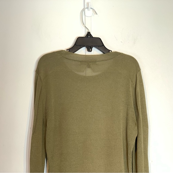 Rag & Bone Ola Viscose Crew Slim Fit Sweater in Dark Olive Oil - Picture 8 of 12